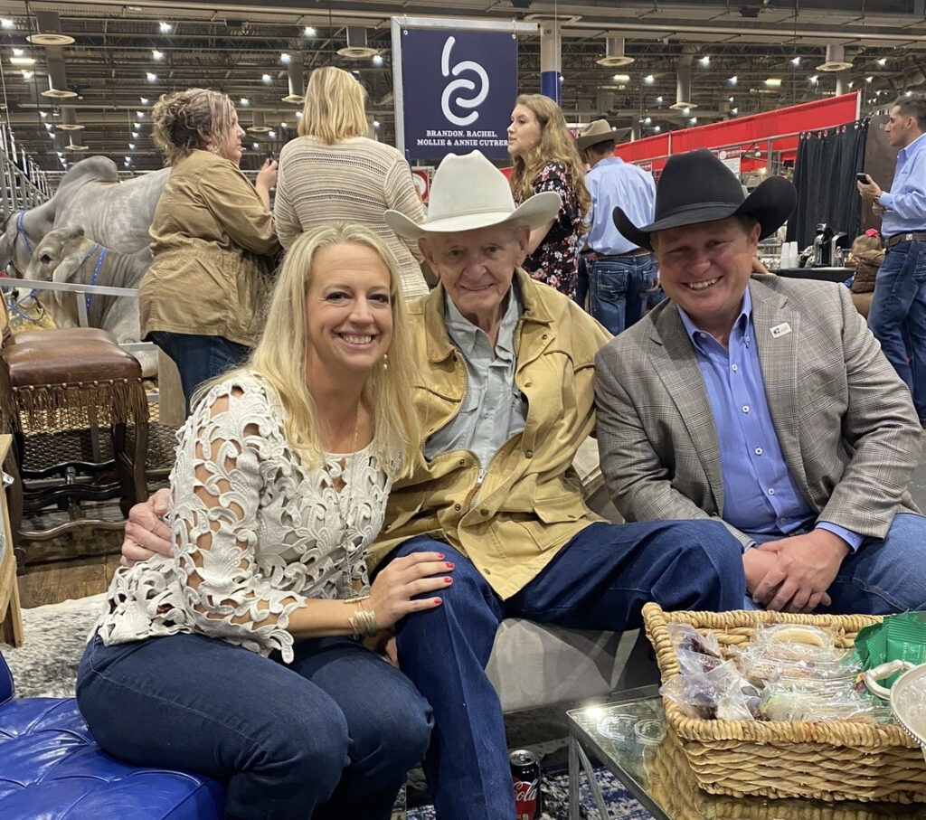 Dr. Charles Graham with Brandona nd Rachel Cutrer at Houston Livsetock Show