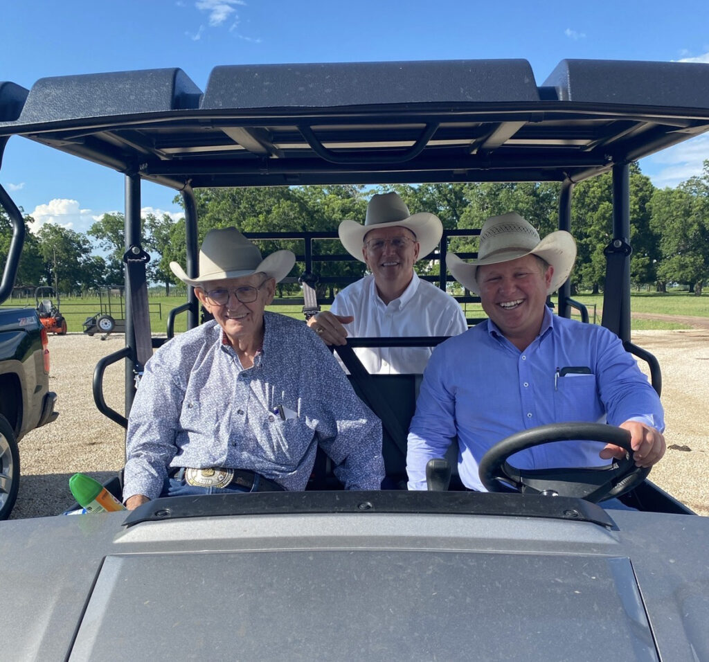Dr. Charles Graham, Phillip Ray, and Brandon Cutrer at BRC Ranch
